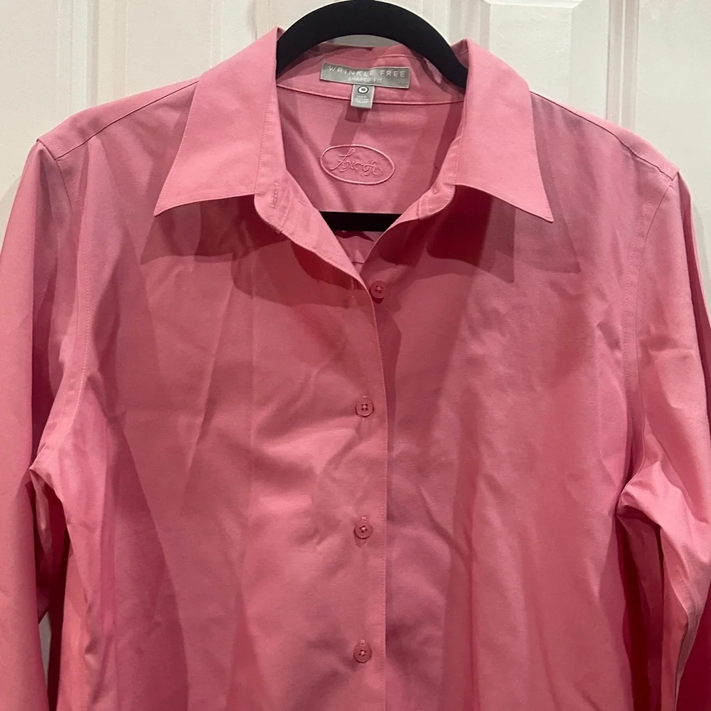 NEW Wrinkle-Free Pink Shirt size 10 - Picture 4 of 9